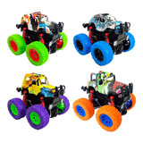 Kit 12 Carrinho Monster Truck Fricção Color Pick Up Hip Hot