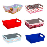 Kit 12 Cestas De Papel Tam G 24 5x15 5x10 