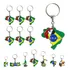 Kit 12 Chaveiros Souvenirs Turísticos Do Brasil De Metal Cor Arara Do Brasil
