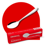 Kit 12 Colheres De Mesa Premium Buffet Aço Inox Restaurante Cabo Cinza
