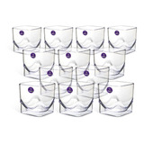 Kit 12 Copo De Whisky Acrílico Cristal Premium 260ml Festa