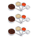 Kit 12 Copos De Medição Aço Inox Alta Qualidade Durabilidade
