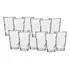Kit 12 Copos Twister Em Acrílico Cristal Resistente 500ml Cor Transparente