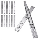 Kit 12 Corrediça Telescópica 30cm Trilho Gaveta 35kg 6 Pares