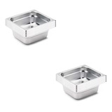 Kit 12 Cubas Gastro Inox Gn 1 6x65mm 1 Litro Originais Zahav