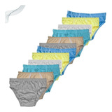 Kit 12 Cueca Slip Infantil Algodão