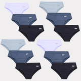Kit 12 Cueca Slip Infantil Confortável Básica Algodão Lupo