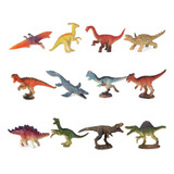 Kit 12 Dinossauros Realisticos Coleção Brinquedos