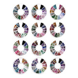 Kit 12 Discos De Strass Variados Decoração Unhas Multicolor