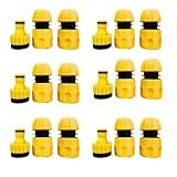 Kit 12 Engates Rápido Mangueira - 6 Adaptadores Bico Torneira Fêmea Jardim