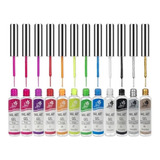 Kit 12 Esmalte Gel Lirio Pincel