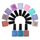 Kit 12 Esmaltes Em Gel 7 5ml Chic Fun Unhas Uv Led Anvisa