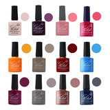 Kit 12 Esmaltes Em Gel Led Uv Unhas Acrigel Com Anvisa