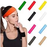 Kit 12 Faixa De Cabelo Fitness Fléxivel Macias Respiravel Não Sua Algodão Testeira Esportiva
