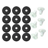 Kit 12 Feltros Eva 6 Base Proteção Para Pratos Bateria Pr