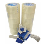 Kit 12 Fitas Adesivas 48mm X 100mts Aplicador De Fitas