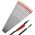 Kit 12 Flecha 80cm Fibra De Carbono Arco Composto E Recurvo