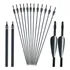 Kit 12 Flechas De Fibra De Vidro Practical Carbon Arrow Cor Preto