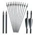 Kit 12 Flechas De Fibra De Vidro Practical Carbon Arrow