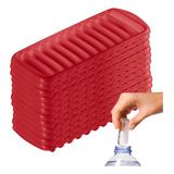 Kit 12 Formas De Gelo Palito Barra Cabe Garrafa Latinha Pet Cor Vermelho