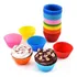 Kit 12 Formas Silicone Mini Cupcake Bolo Muffin Assadeira