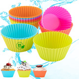 Kit 12 Formas Silicone Mini Cupcake