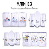 Kit 12 Fraldas De Pano Bordadas 6 De Ombro E 6 De Boca 