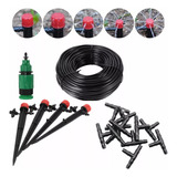 Kit 12 Gotejadores Regador Plantas Automáticos Com 50 Metros