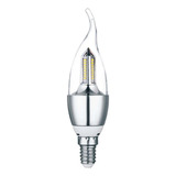 Kit 12 Lâmpada Led Vela 4w Chama E14 Branco Frio Branco Que