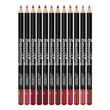 Kit 12 Lápis Labial Conjunto Canetas Boca 24h Cores Cor Variadas 12 Cores