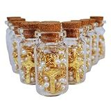 Kit 12 Lembrancinhas Garrafinhas De Vidro Com Terço De Nossa Senhora Aparecida