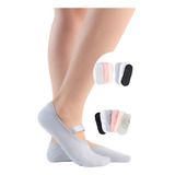 Kit 12 Meia Sapatilha Antiderrapante Pilates Yoga Feminina