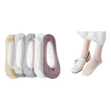 Kit 12 Meia Sapatilha Invisível Silicone Liso Com Ponta f 