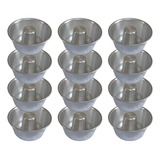 Kit 12 Mini Formas Para Pudim Bolo Vulcão N10 Alumínio Puro