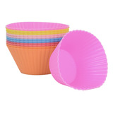 Kit 12 Mini Forminhas De Silicone Cupcake Sortidas Formas
