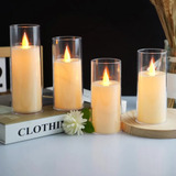 Kit 12 Mini Luminária Vela Led Decorativa Festa Natal 10cm