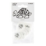 Kit 12 Palhetas Dunlop Tortex Jazz Iii White 1 50mm 478p Usa Cor Branco