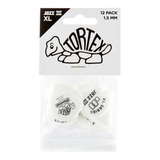 Kit 12 Palhetas Dunlop Tortex Jazz Ill Xl Made In Usa Cor Branco 1.50mm