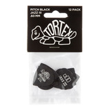 Kit 12 Palhetas Dunlop Tortex Pitchblack Jazz Iii 0 60m 482p