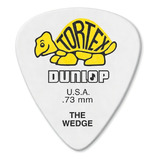 Kit 12 Palhetas Dunlop Tortex Wedge 0 73mm Usa 424r 73 Cor Branco Tamanho 0 73 Mm