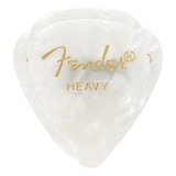 Kit 12 Palhetas Fender Heavy Celuloide 351 Shape White Moto
