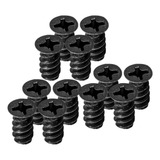 Kit 12 Parafusos Para Ventoinha Cooler Fan Computador Preto