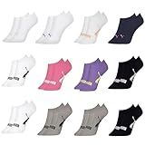 Kit 12 Pares De Meia Puma Sapatilha Invisível Esportiva Feminino Adulto 5 Brancas 3 Pretas 2 Cinzas 1 Rosa 1 Roxo 34 39