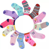Kit 12 Pares Meia Infantil Bebe Recem Nascido 0 2 Feminina
