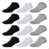 Kit 12 Pares Meia Masculino Cano Curto Soquete Varias Cores