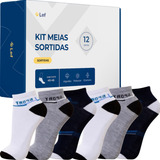 Kit 12 Pares Meia Masculino Cano Curto Soquete Varias Cores