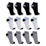Kit 12 Pares Meia Masculino Cano Curto Soquete Varias Cores
