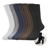 Kit 12 Pares Meia Social Masculina Cano Longo Alto Atacado