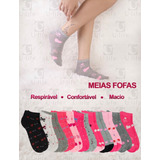 Kit 12 Pares Meia Soquete Cano