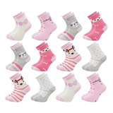 Kit 12 Pares Meias Antiderrapante Infantil Atacado